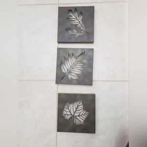 Metal Leaves Wall Hanging Bundle Set of Three Michael Alan